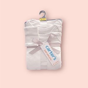 [FREE SHIPPING] 3pk Carter’s White Long Sleeve Bodysuits